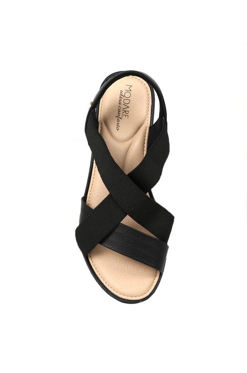 Sandália Anabela Feminina Conforto Modare Elástico X Preto - Moda Online |  Passarela - Passarela - Moda e Calçados