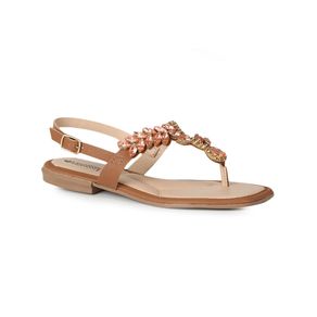 Sandália Rasteira Feminina Mississipi Pedraria Caramelo - Moda Online |  Passarela - Passarela - Moda e Calçados