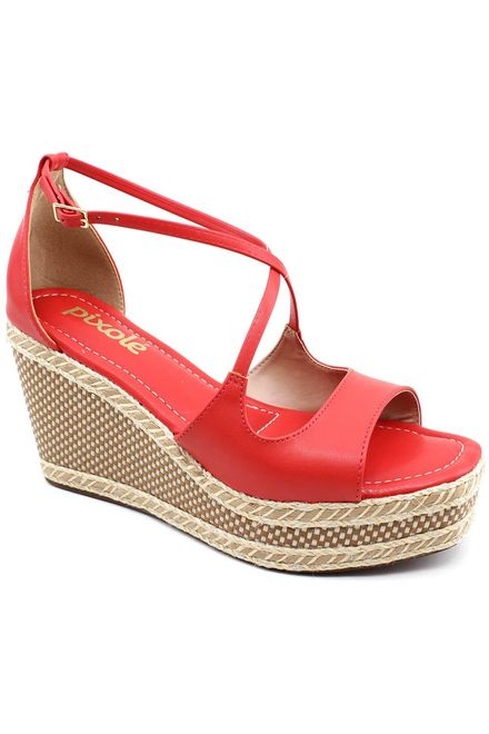Sandália Salto Grosso Bebecê Vermelho - Passarela