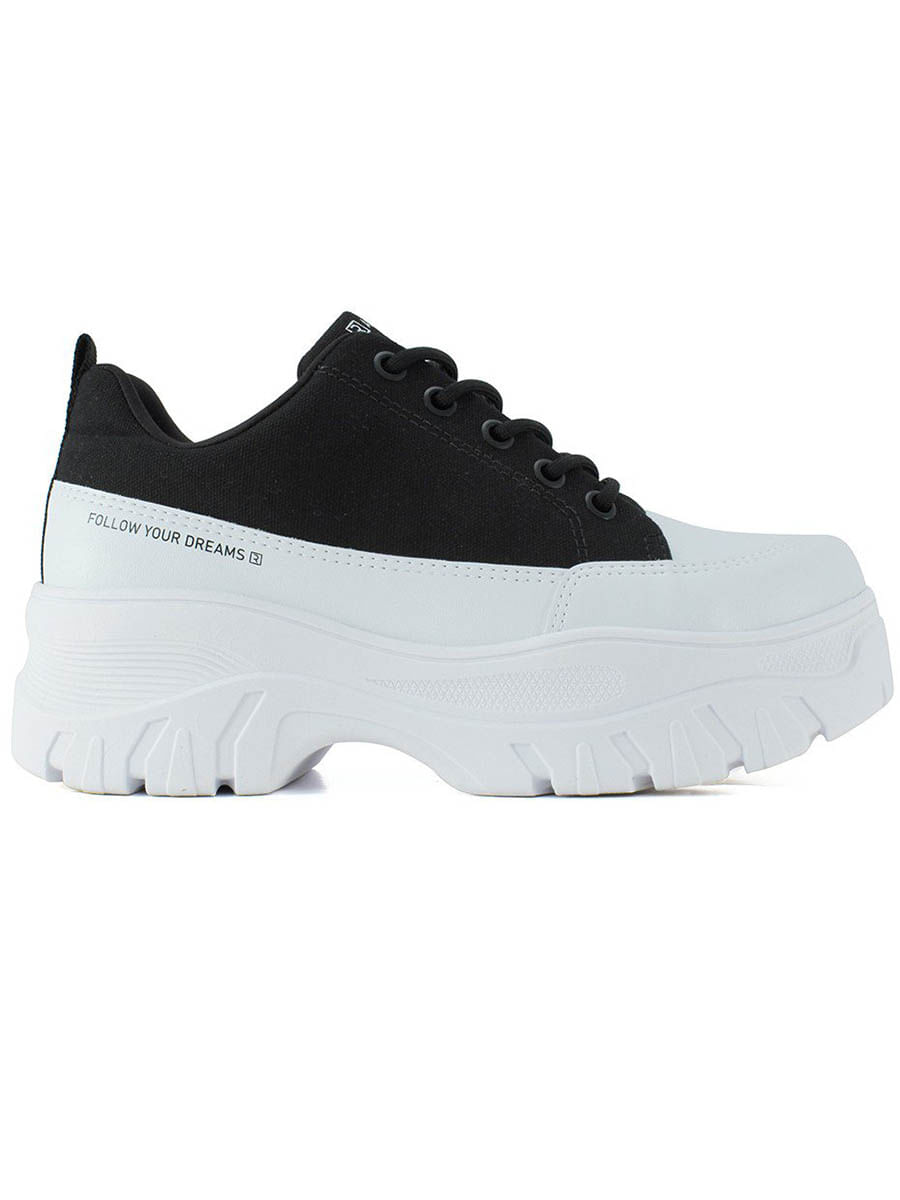 Tênis Chunky Feminino Ramarim Robusto Recortes Branco e Preto - Moda Online  | Passarela - Passarela - Moda e Calçados