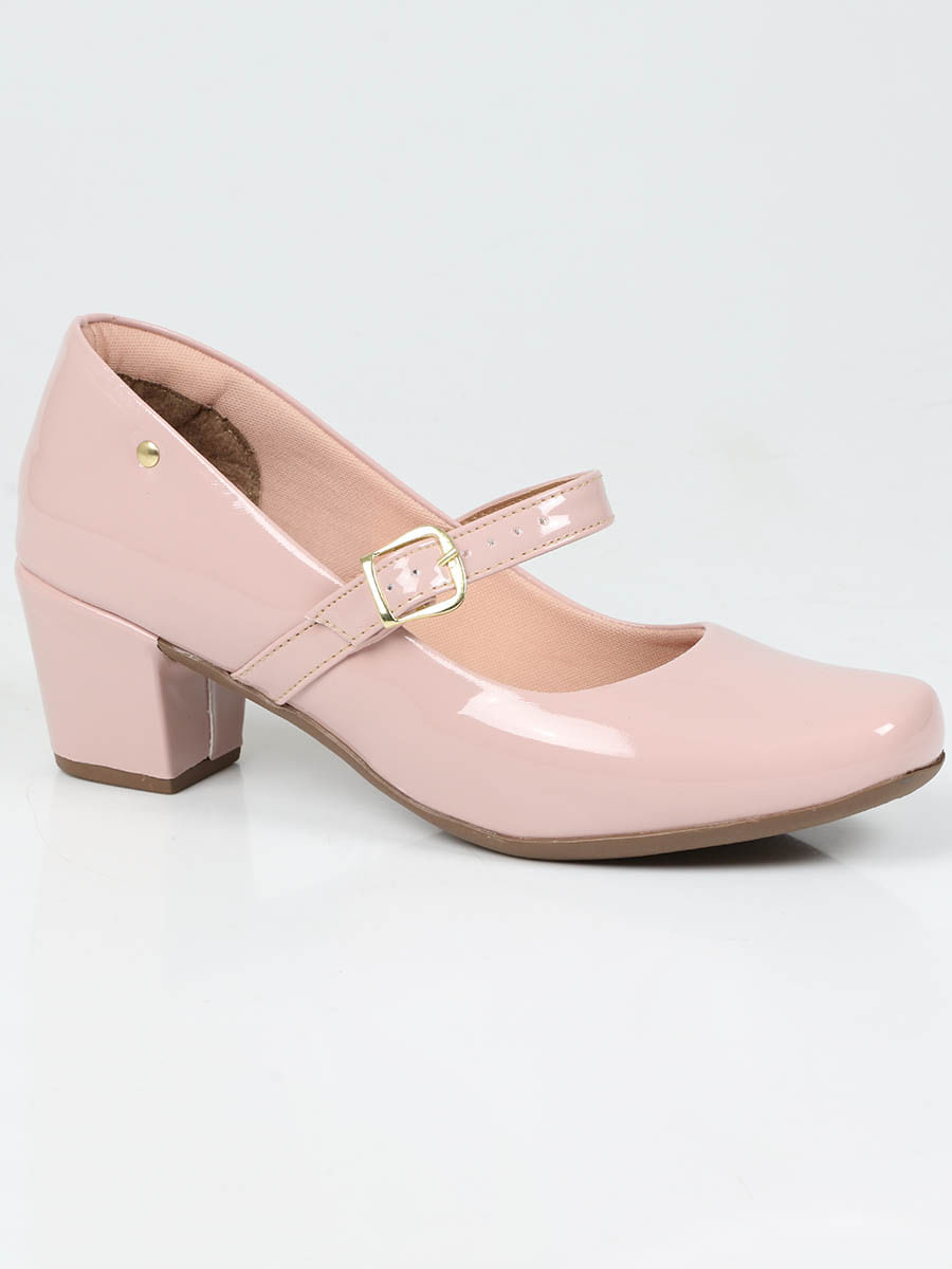 Sapato Boneca Retrô Feminino Em Couro Bordô - Hoover