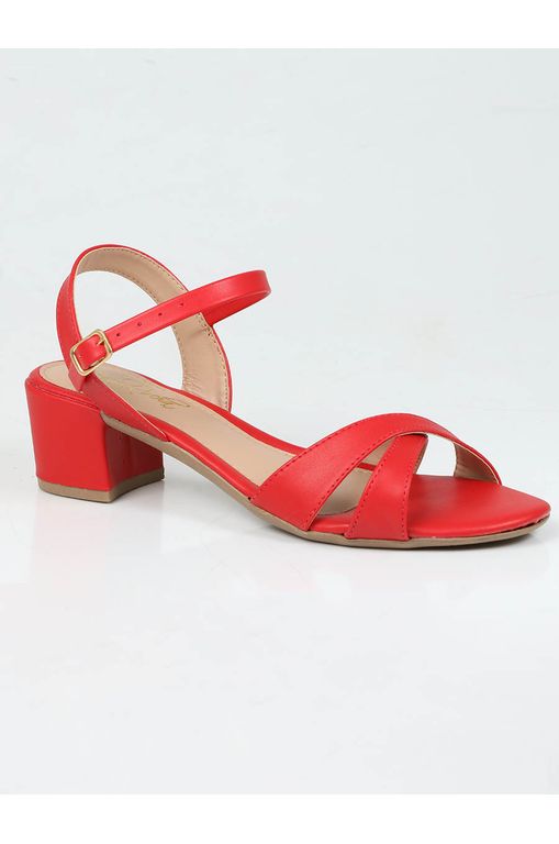 Sandália Salto Feminina Bruna Rocha Frente X Vermelho - Moda Online |  Passarela - Babado Outlet