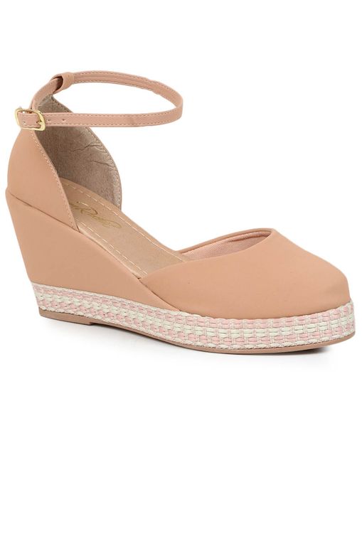 Sandália Anabela Feminina Bruna Rocha Fechada Nude - Moda Online | Passarela  - Passarela - Moda e Calçados