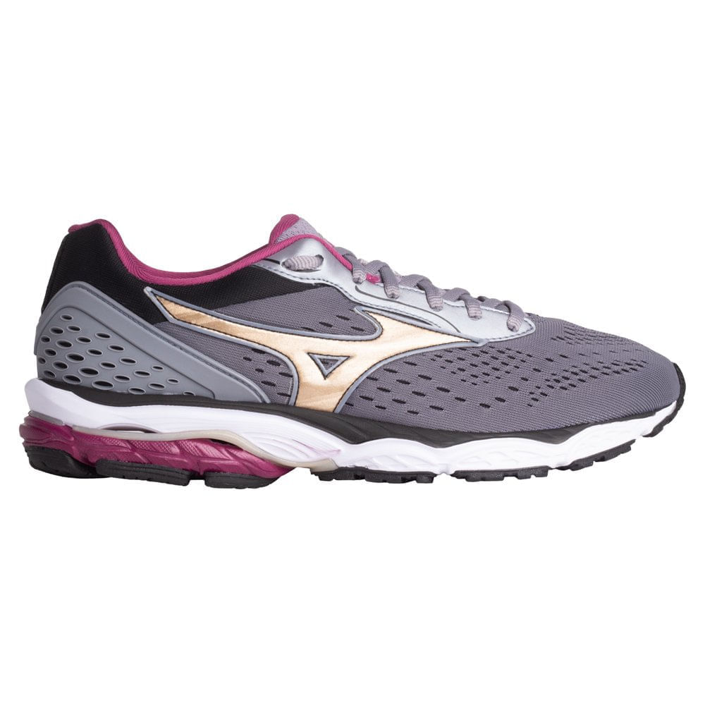 Tênis Feminino Mizuno Wave Mirai 3 Cinza/Roxo - Passarela - Moda e Calçados