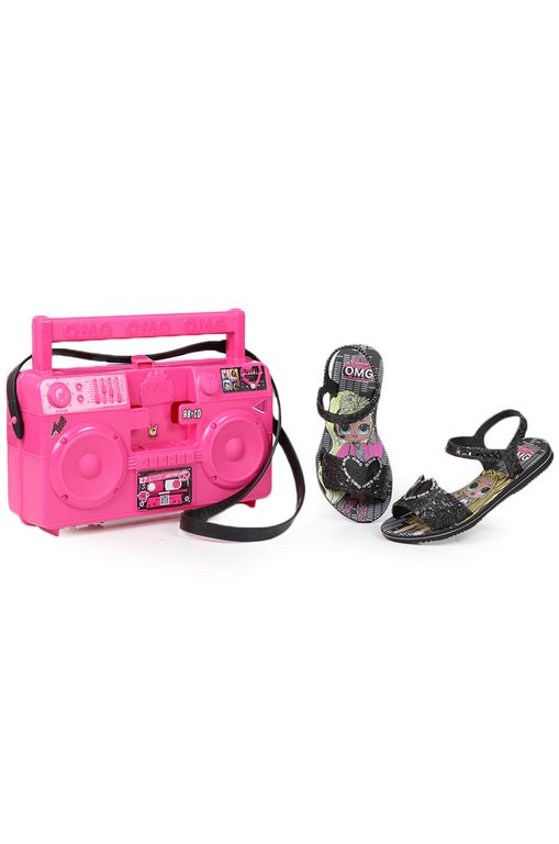 Sandália Infantil Grendene Lol Boombox Preto - Passarela