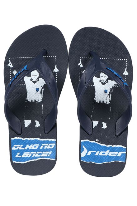 Chinelo Infantil Rider Strike Free Fire Dedo - Preto+Azul