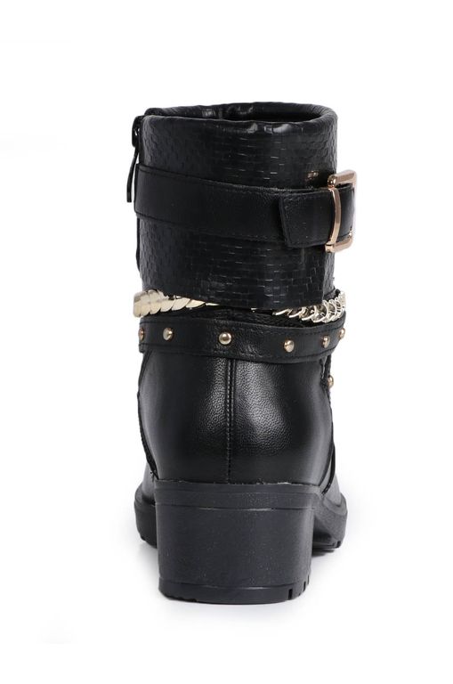 bota coturno fivela
