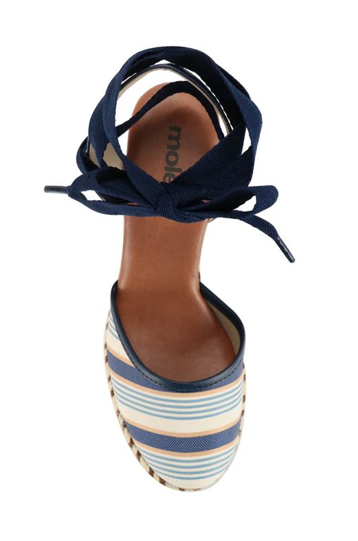 sandália anabela espadrille moleca