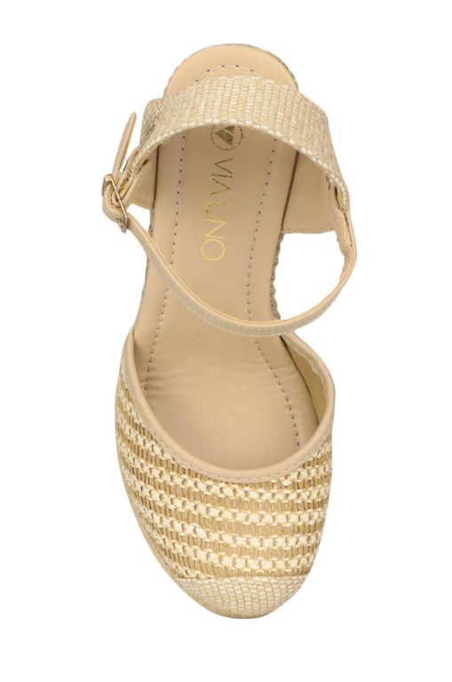 sandália espadrille via uno anabela