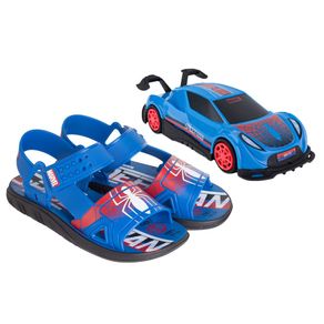 Sandália Infantil Grendene Marvel FuriousCar Azul Menor preço em Sandália Infantil Grendene Marvel FuriousCar Azul