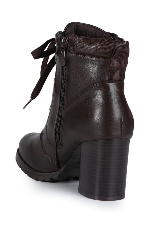 bota de cadarço com salto
