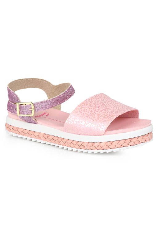 Sandália Rasteira Infantil Molekinha Onça e Brilho Rosa - Moda Online |  Passarela - Passarela - Moda e Calçados