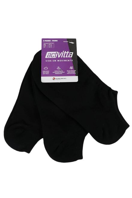 Kit-Meia-Invisivel-Unissex-Actvitta-Basica