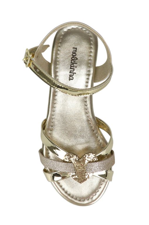 sandália salto infantil molekinha