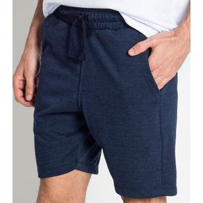 Bermuda Masculina Básica de Moletinho Rovitex Azul Menor preço em Bermuda Masculina Básica de Moletinho Rovitex Azul