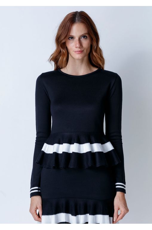 blusa peplum preta