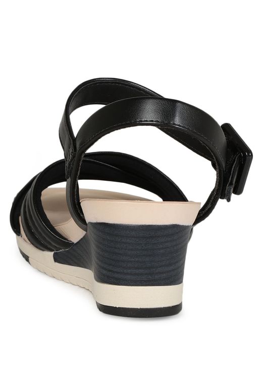 sandália anabela conforto feminina modare