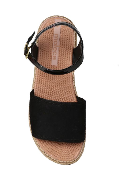 sandália espadrille anabela moleca