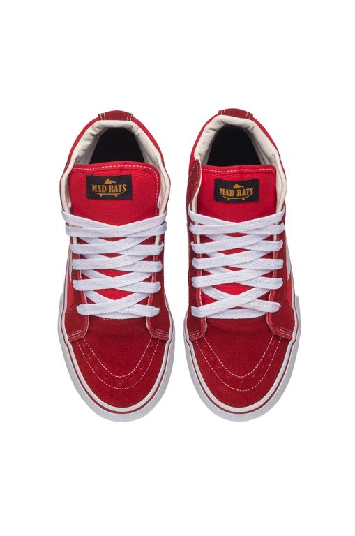 Tenis Mad Rats Old School Preto com Vermelho - Lace Sneakers