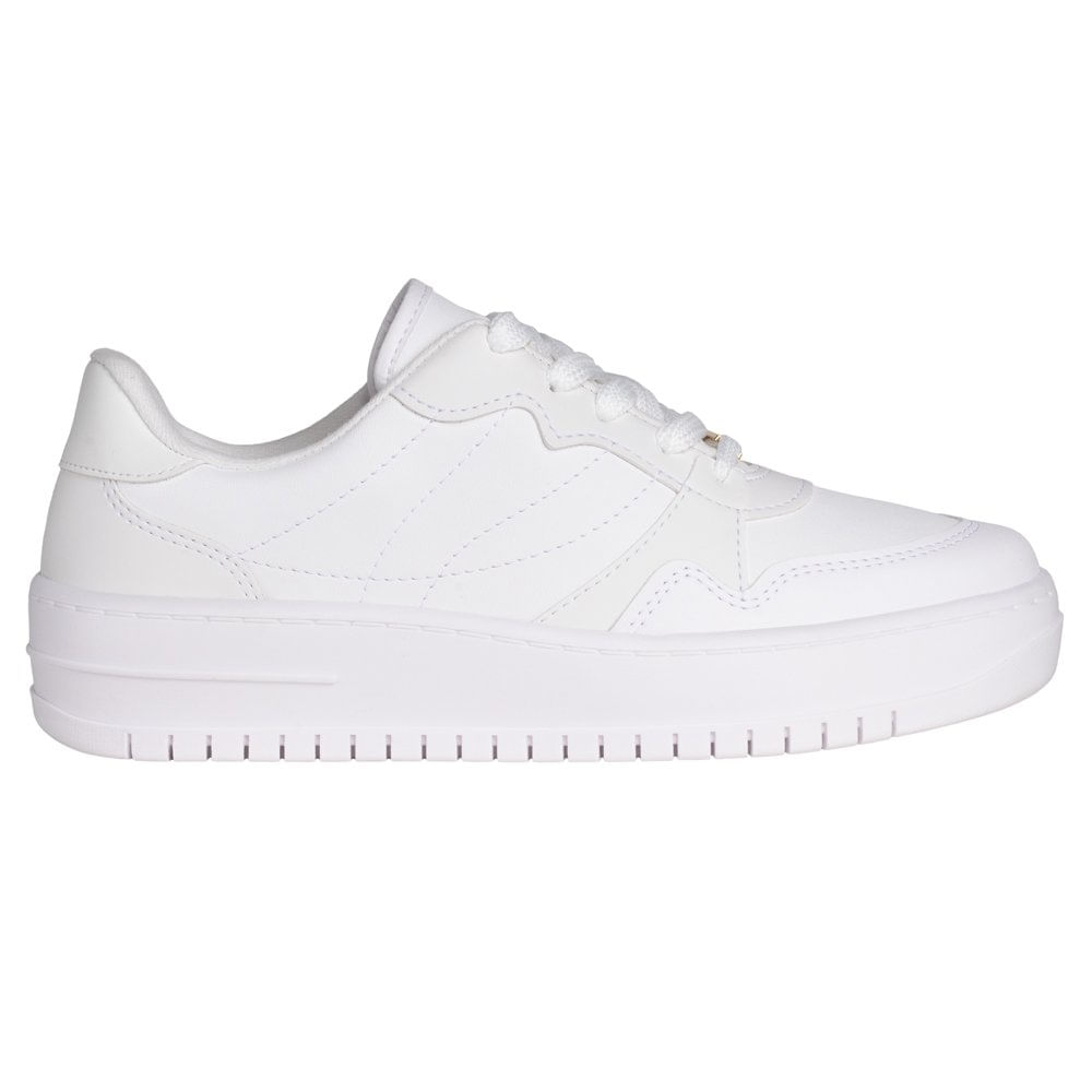 Tênis Feminino Vizzano Flatform Branco Passarela Moda e Calçados