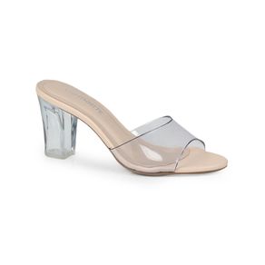Tamanco Salto Acrílico Feminino Via Marte Vinil Transparente Menor preço em Tamanco Salto Acrílico Feminino Via Marte Vinil Transparente