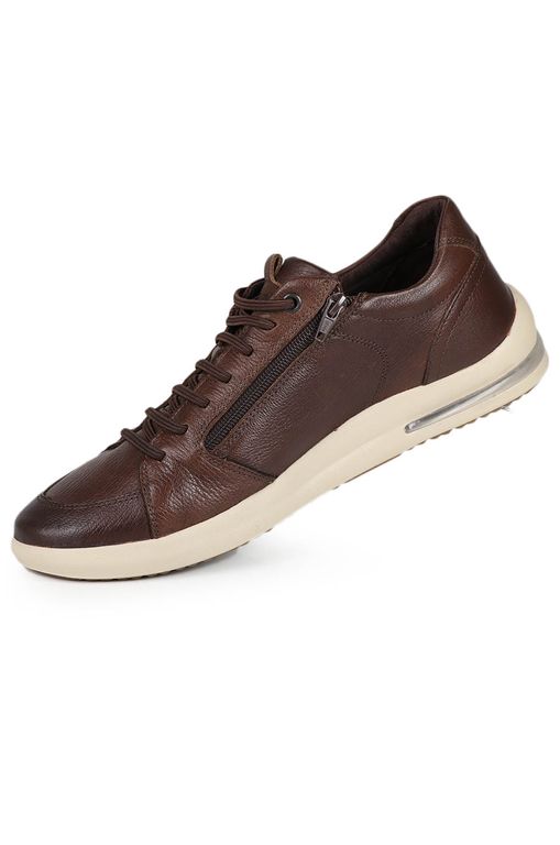 Sapatênis Masculino Ferricelli Zíper e Bolha de Ar Cafe - Moda Online |  Passarela - Passarela - Moda e Calçados