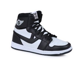 Tênis Casual Masculino Veloce Streetwear Branco e Preto Menor preço em Tênis Casual Masculino Veloce Streetwear Branco e Preto
