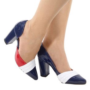 Scarpin Zhaceci Salto Bloco Marinheiro Menor preço em Scarpin Zhaceci Salto Bloco Marinheiro