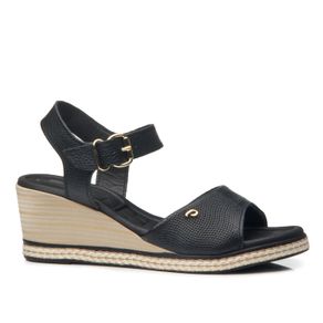 Sandália Pegada Feminina em Couro Preto 233902-06 Menor preço em Sandália Pegada Feminina em Couro Preto 233902-06