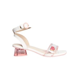 Sandália Infantil Molekinha com Salto de Coração Branco Menor preço em Sandália Infantil Molekinha com Salto de Coração Branco