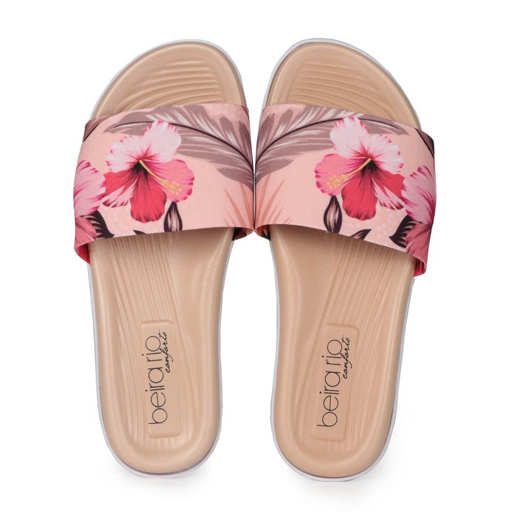 tênis feminino floral com sola diferenciada beira rio