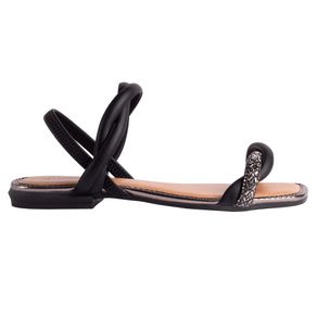Sandália Rasteira Feminina Mississipi com Strass Preto Menor preço em Sandália Rasteira Feminina Mississipi com Strass Preto