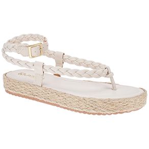 Sandália Corda Trança Feminino Blogueira Rasteira Flatform Menor preço em Sandália Corda Trança Feminino Blogueira Rasteira Flatform
