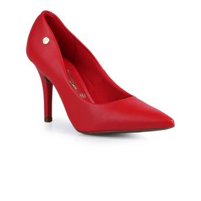 Sapato Scarpin Feminino Vizzano Monocolor Vermelho Menor preço em Sapato Scarpin Feminino Vizzano Monocolor Vermelho