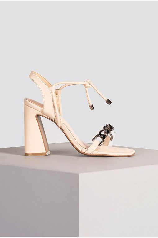 Sandália Feminina Salto Alto Bebecê Lace Passarela Moda e Calçados