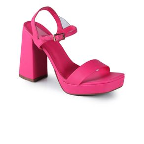 Sandália Salto Feminina Bebecê Meia Pata Fucsia Menor preço em Sandália Salto Feminina Bebecê Meia Pata Fucsia