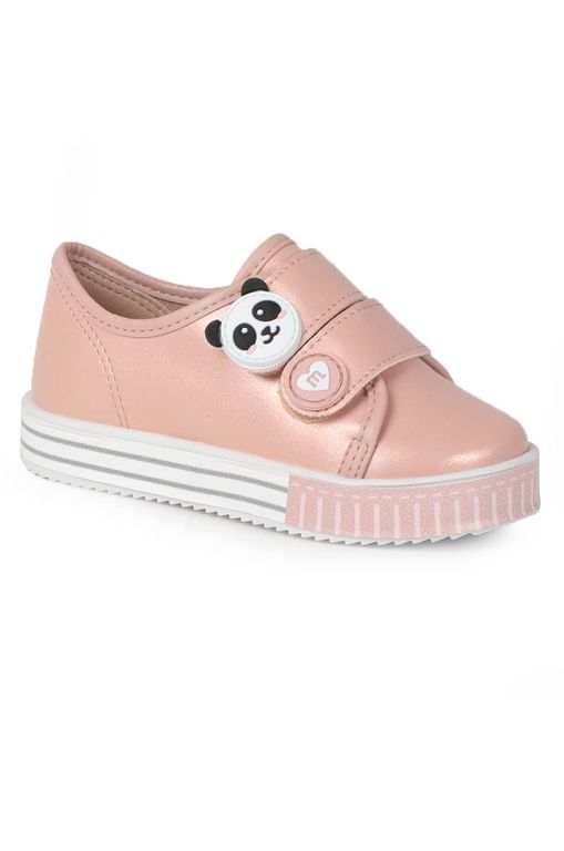Tênis Casual Infantil Molekinha Panda Elástico Branco - Passarela