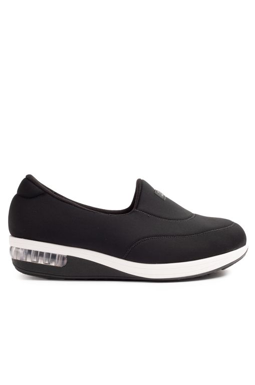 Tênis Feminino Modare Slip On Tecido Preto Passarela Moda e