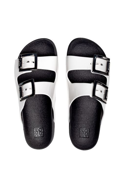 Chinelo Slide Feminino Zaxy Partner III Branco/preto - Passarela - Moda e  Calçados