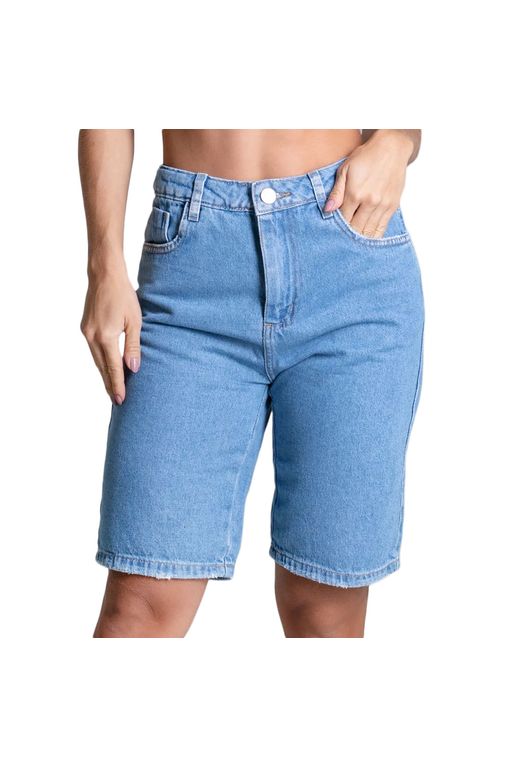 Bermuda fashion jeans feminina sawary