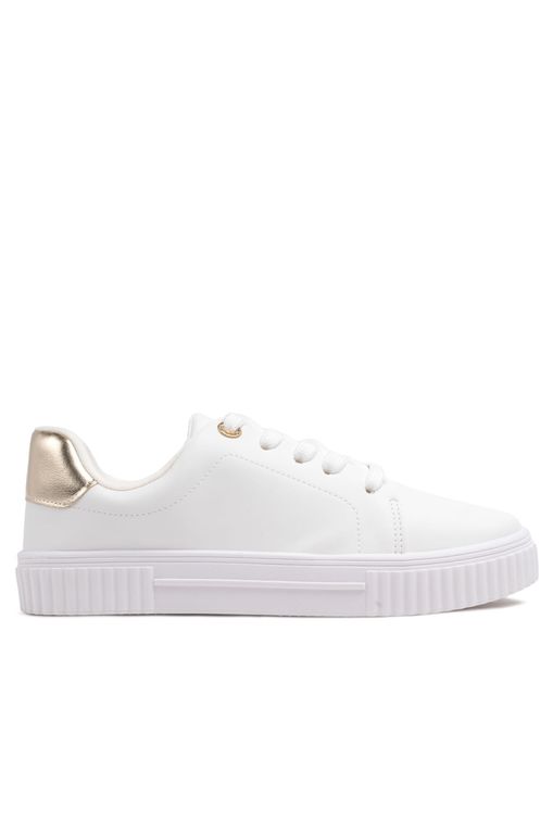 Detalhe Dourado Tenis Vizzano Branco Dourado Tênis Feminino