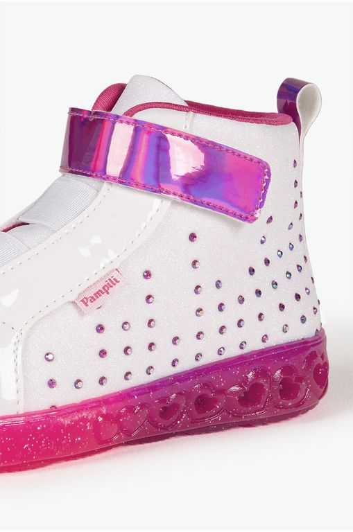Tenis Menina Cano Alto Tênis Bibi Led Com Glitter Infantil Tênis