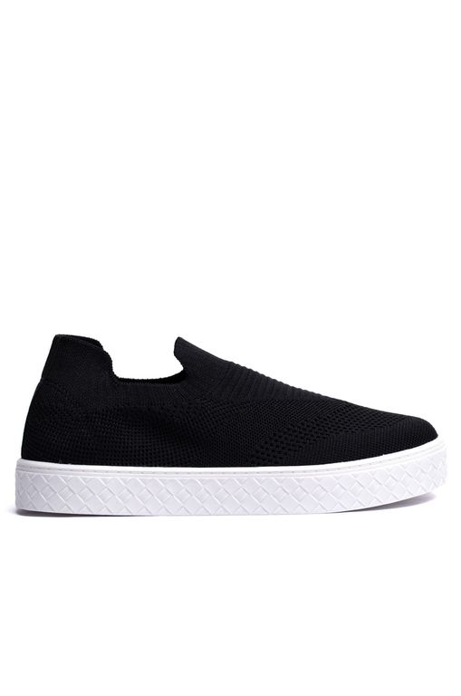Shoe Sapatenis Moleca Preto Tênis Feminino Moleca Tecido Knit