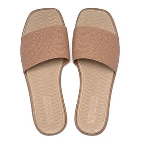 Rasteira Feminina Moleca Tramado Glam Nude Menor preço em Rasteira Feminina Moleca Tramado Glam Nude