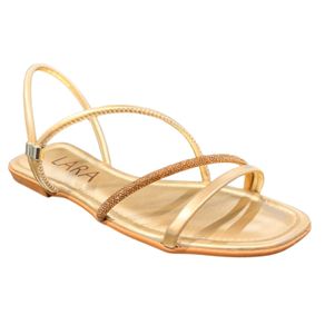Sandália Rasteira Lara COR:DOURADO;TAMANHO:34