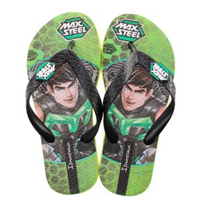 Chinelo Infantil Ipanema Max Steel Preto/Verde Menor preço em Chinelo Infantil Ipanema Max Steel Preto/Verde