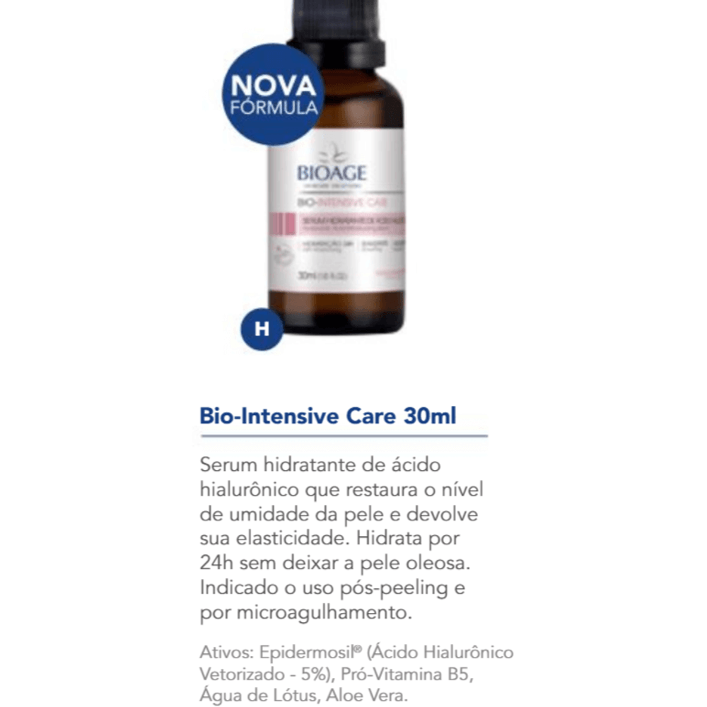 Bioage Bio Intensive Care Serum Hidratante Passarela Moda e Calçados